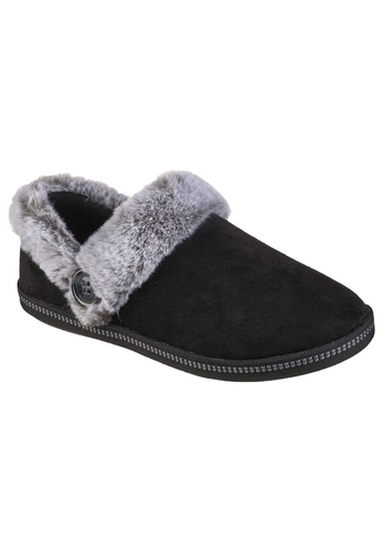 Skechers Damen Cozy Campfire - FRESH TOAST Hausschuhe Pantoffeln 167219 Schwarz 