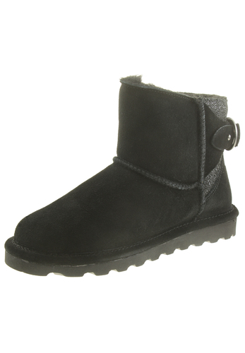 BEARPAW Betty Damen Winterstiefelette Lammfellstiefel Boots 2713W Schwarz
