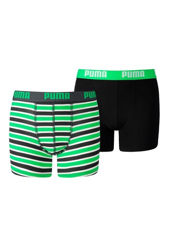 Puma Basic Boxer Printed Stripes Boxershorts Jungen Kinder Unterhose 2 er Pack  