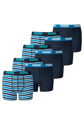 8er Pack Puma Basic Boxer Printed Stripes Boxershorts Jungen Kinder Unterhose 