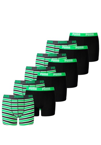10er Pack Puma Basic Boxer Printed Stripes Boxershorts Jungen Kinder Unterhose 