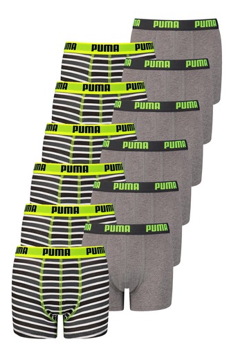 12 er Pack Puma Basic Boxer Printed Stripes Boxershorts Jungen Kinder Unterhose 