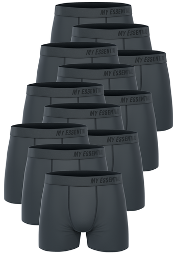 12 er Pack My Essential Clothing Basic Boxershorts Cotton Bio Herren Shorts Unterw�sche MYE1BCX3 