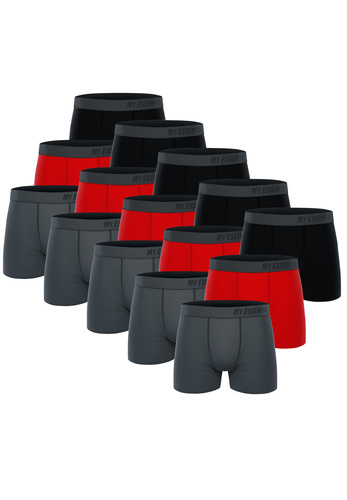 15 er Pack My Essential Clothing Basic Boxershorts Cotton Bio Herren Shorts Unterw�sche MYE1BCX3 