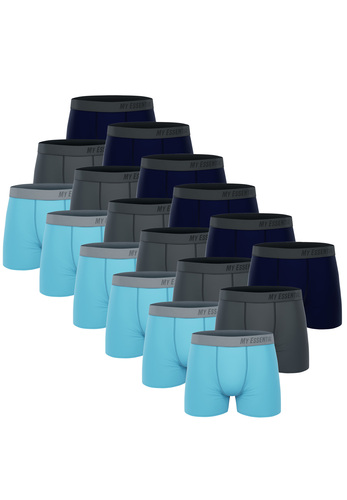 18 er Pack My Essential Clothing Basic Boxershorts Cotton Bio Herren Shorts Unterw�sche MYE1BCX3 