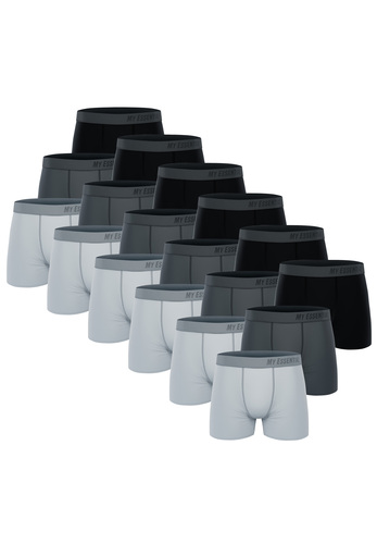 18 er Pack My Essential Clothing Basic Boxershorts Cotton Bio Herren Shorts Unterw�sche MYE1BCX3 