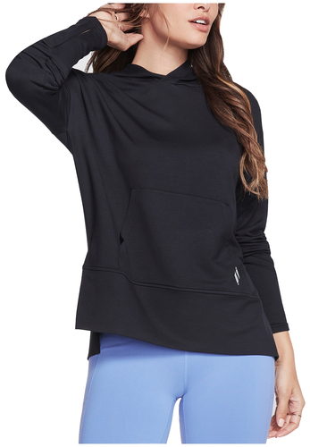 Skechers SKECHLUXE Restful Long Sleeve Hoodie Damen WHD78 BLK schwarz 