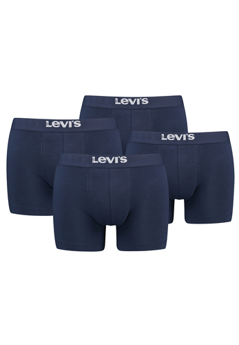 Levis Solid Herren Boxershorts Unterw�sche aus Bio-Baumwolle im 4er Pack 