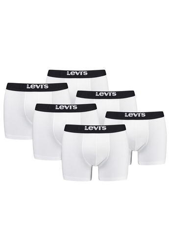 Levis Solid Herren Boxershorts Unterw�sche aus Bio-Baumwolle im 6er Pack 