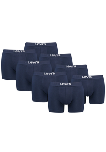Levis Solid Herren Boxershorts Unterw�sche aus Bio-Baumwolle im 8er Pack 