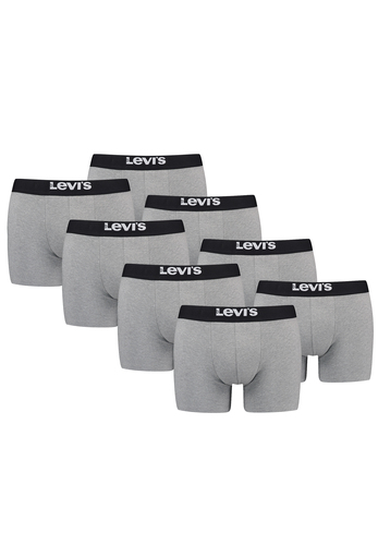 Levis Solid Herren Boxershorts Unterw�sche aus Bio-Baumwolle im 8er Pack 