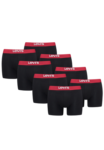 Levis Solid Herren Boxershorts Unterw�sche aus Bio-Baumwolle im 8er Pack 