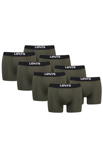 Levis Solid Herren Boxershorts Unterw�sche aus Bio-Baumwolle im 8er Pack 