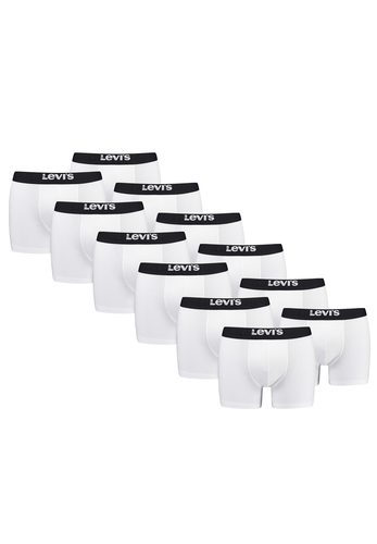 Levis Solid Herren Boxershorts Unterw�sche aus Bio-Baumwolle im 12er Pack 