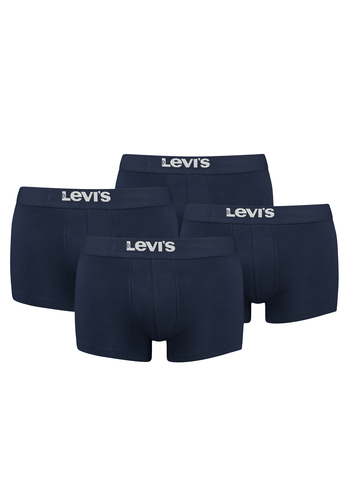 Levis Solid Basic Herren Boxershorts Unterw�sche aus Bio-Baumwolle im 4er Pack 