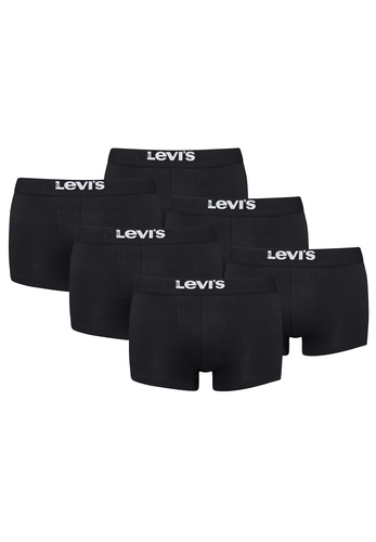 Levis Solid Basic Herren Boxershorts Unterw�sche aus Bio-Baumwolle im 6er Pack