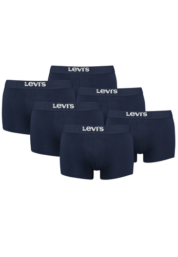 Levis Solid Basic Herren Boxershorts Unterw�sche aus Bio-Baumwolle im 6er Pack 