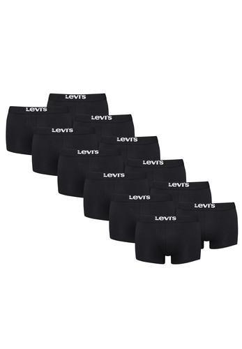 Levis Solid Basic Herren Boxershorts Unterw�sche aus Bio-Baumwolle im 12er Pack