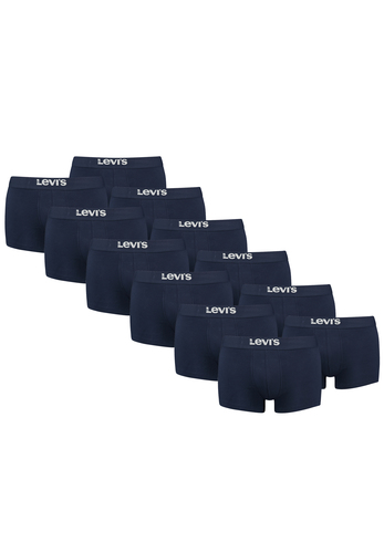 Levis Solid Basic Herren Boxershorts Unterw�sche aus Bio-Baumwolle im 12er Pack 
