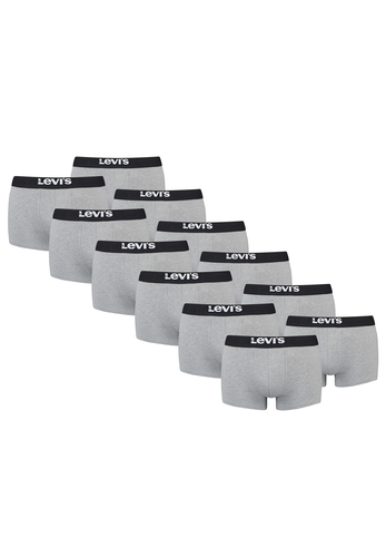 Levis Solid Basic Herren Boxershorts Unterw�sche aus Bio-Baumwolle im 12er Pack 