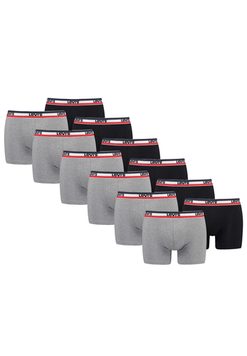 Levis Sportswear Logo Herren Boxershorts Unterw�sche aus Bio-Baumwolle im 12er Pack 