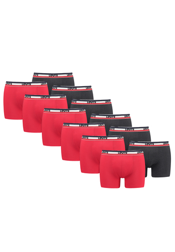 Levis Sportswear Logo Herren Boxershorts Unterw�sche aus Bio-Baumwolle im 12er Pack 