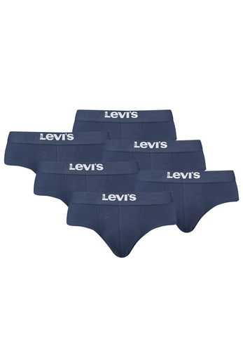 Levis Solid Basic Herren Slips Unterw�sche aus Bio-Baumwolle im 6er Pack 