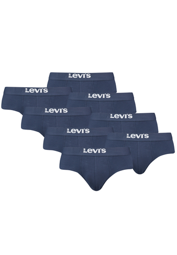 Levis Solid Basic Herren Slips Unterwsche aus Bio-Baumwolle im 8er Pack
