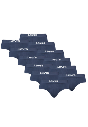 Levis Solid Basic Herren Slips Unterw�sche aus Bio-Baumwolle im 12er Pack 