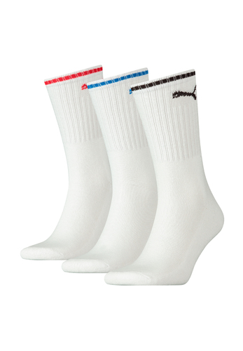 Puma Sportsocken Tennissocken Crew Socken Stripe Tennis Socken Unisex 3 Paar 