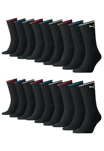 Puma Sportsocken Tennissocken Crew Socken Stripe Tennis Socken Unisex 18 Paar