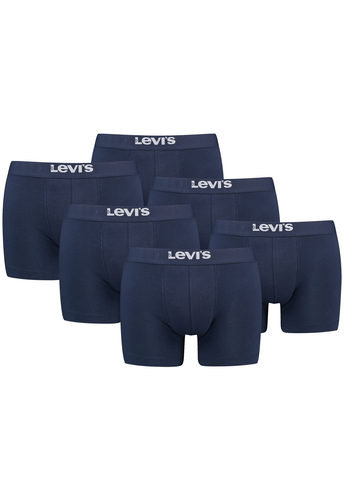 Levis Herren Levis Mens Solid Basic Boxers (6 Pack) Boxer Shorts 