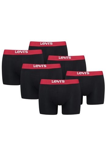 Levis Herren Levis Mens Solid Basic Boxers (6 Pack) Boxer Shorts 