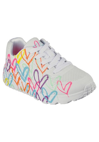 Skechers Street UNO SPREAT THE LOVE Sneakers M�dchen JGoldcrown weiss 