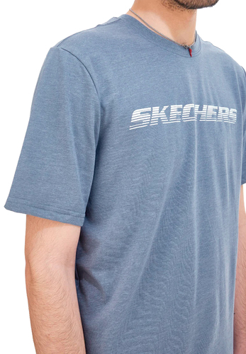 Skechers MENS MOTION TEE Shirt Herren T-Shirt MTS367 113 BLGY blau 