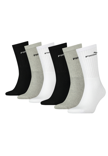 Puma Sportsocken Tennissocken Crew Tennis Socken Unisex f�r Damen und Herren 6 Paar
