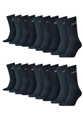 Puma Sportsocken Tennissocken Crew Tennis Socken Unisex f�r Damen und Herren 18 Paar