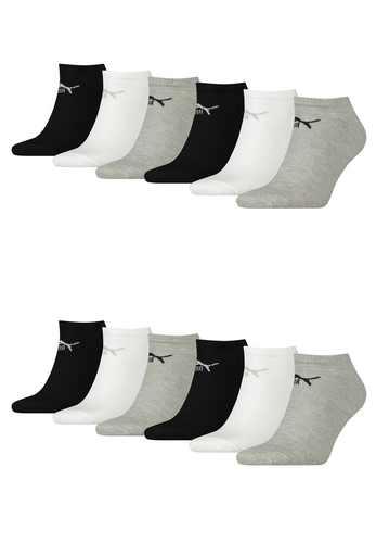 Puma Unisex Sneaker Socken im Retro Design kn�chelhoch f�r Damen Herren 12er Pack 
