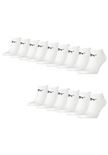 Puma Unisex Sneaker Socken im Retro Design kn�chelhoch f�r Damen Herren 15er Pack 