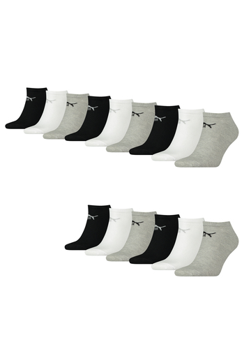 Puma Unisex Sneaker Socken im Retro Design kn�chelhoch f�r Damen Herren 15er Pack 