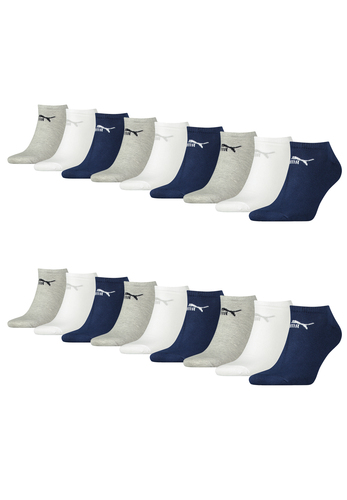 Puma Unisex Sneaker Socken im Retro Design kn�chelhoch f�r Damen Herren 18er Pack 