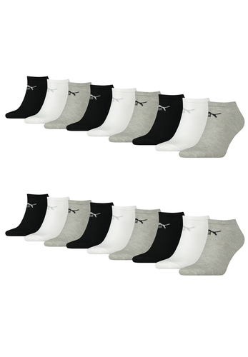 Puma Unisex Sneaker Socken im Retro Design kn�chelhoch f�r Damen Herren 18er Pack 