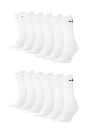 Puma Unisex Crew Tennissocken Sportsocken Socken f�r Damen Herren 12 Paar
