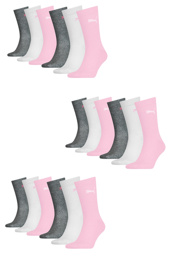 Puma JUNIOR CREW Kinder Tennis Socken f�r M�dchen und Jungen 18er Pack