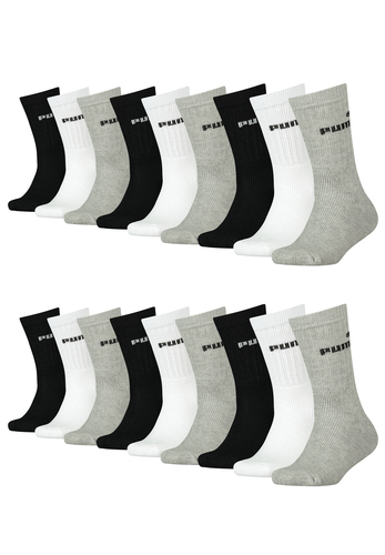 Puma Tennissocken Crew Kinder Tennis Socken Sportsocken Unisex f�r M�dchen und Jungen 18 Paar 