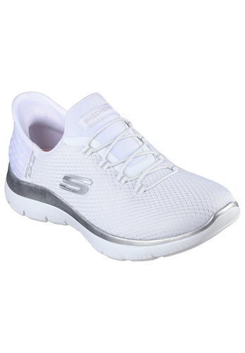 SKECHERS SLIP INS SUMMITS - DIAMOND DREAM Sneakers Damen weiss/silber 150123 WSL