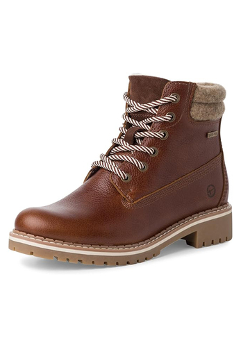 Tamaris Leder Stiefelette gef�ttert 1-26244-41 Frauen Boots M2624441 braun