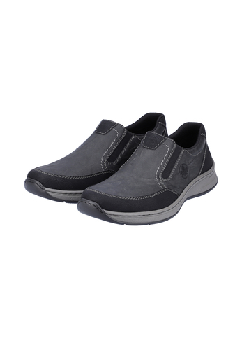 Rieker Herren  Halbschuhe Businessschuhe Leder Schuhe 14362-00 Grau extra Weit 