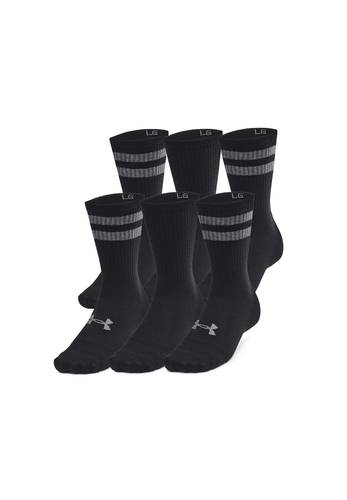 6 Paar Under Armour Essential Crew Sport Socken Unisex  