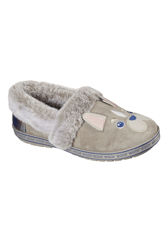 Skechers Damen BOBS TOO COZY - Dog-Attitude Hausschuhe Vegan Pantoffeln 113482 